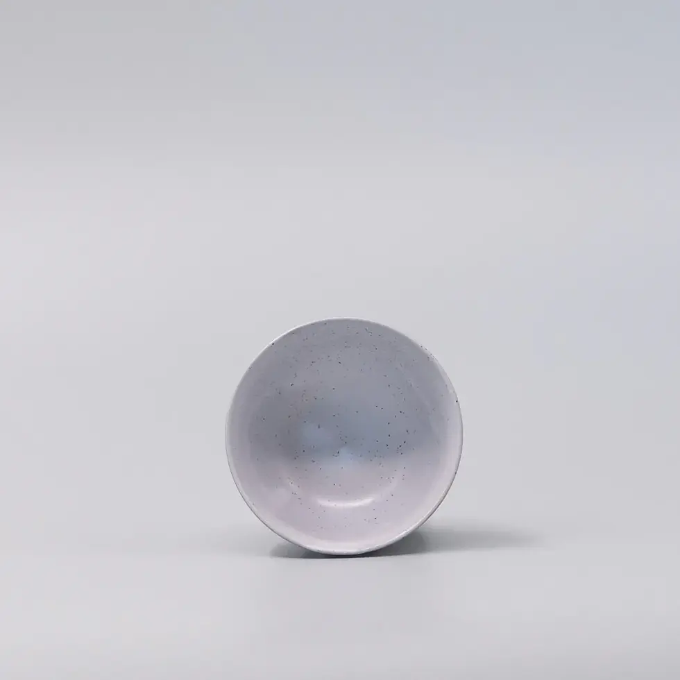 Thumbnail: MADE IN JAPAN Tea Cup Ridged 150ml Speckled White