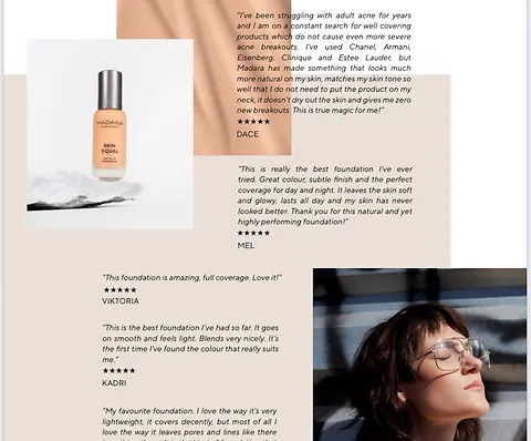 Thumbnail: Mádara SKIN EQUAL Soft Glow Foundation SPF15  - 30ml