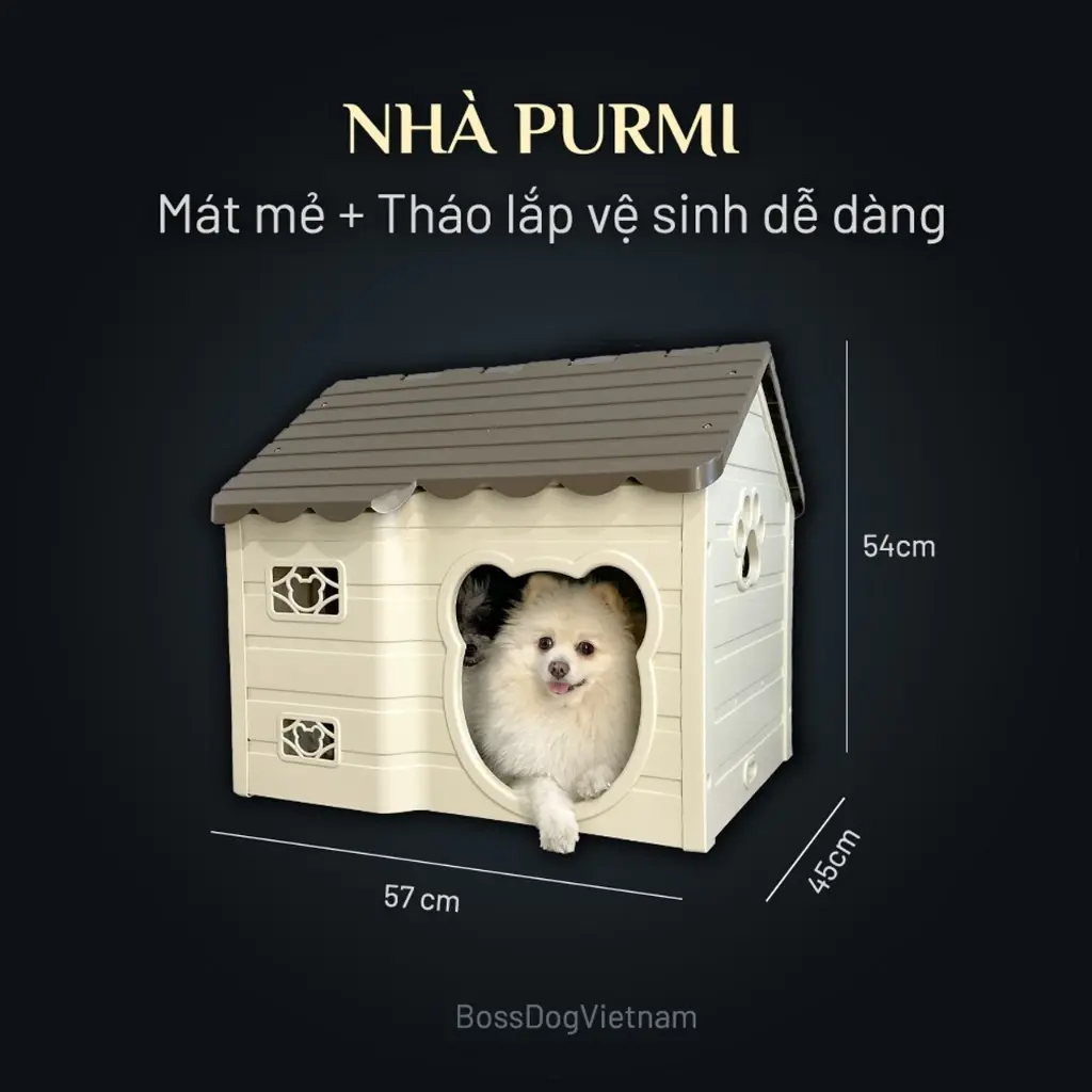 Nhà cho chó - Nhà ở cao cấp cho thú cưng (57x45x54cm) | BossDog