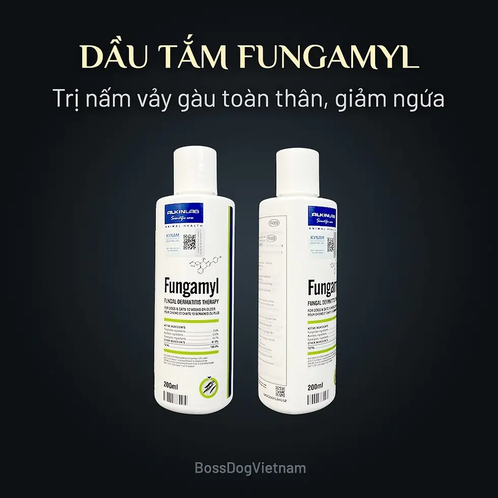 Thumbnail: Dầu tắm Alkin Fungamyl, Dermatic chuyên về da lông, giảm nấm ngứa| BossDog