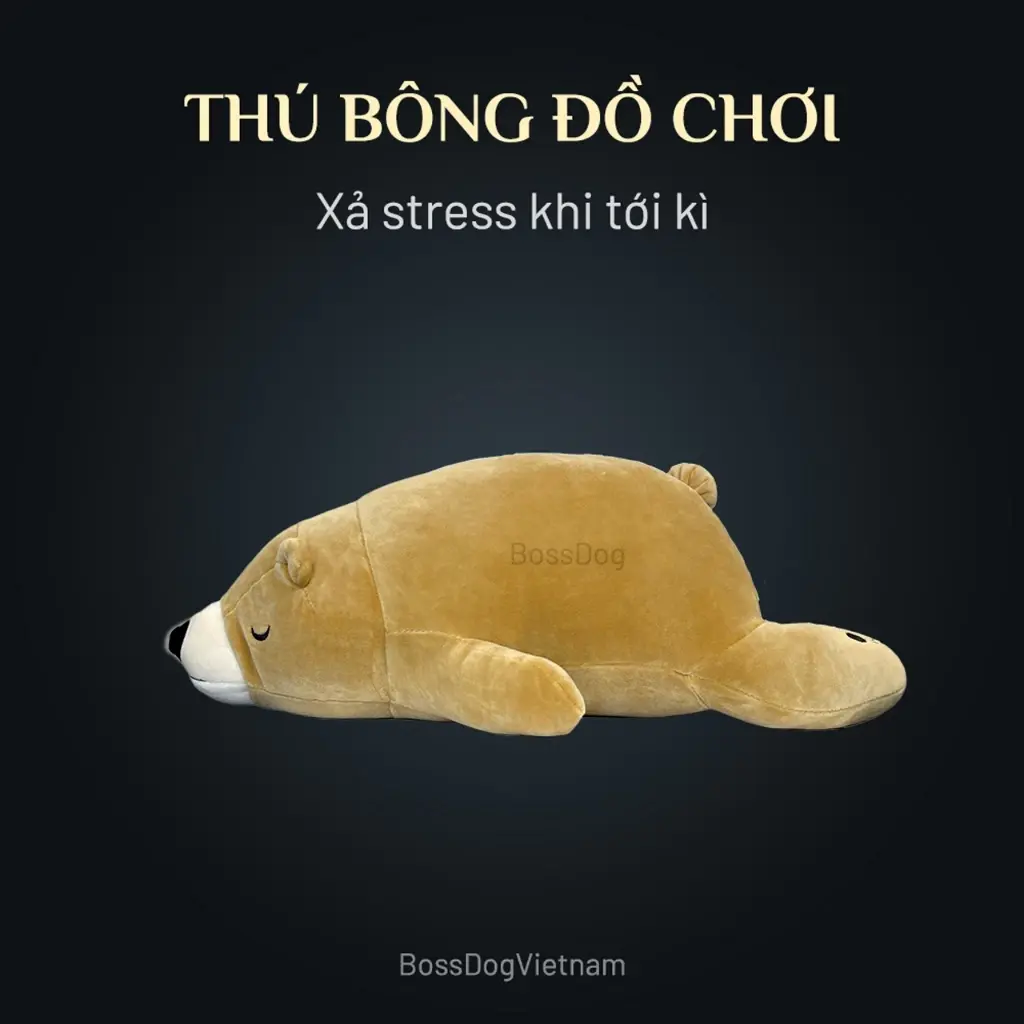 Đồ chơi cho chó thú bông tình yêu Gấu Chill | BossDog