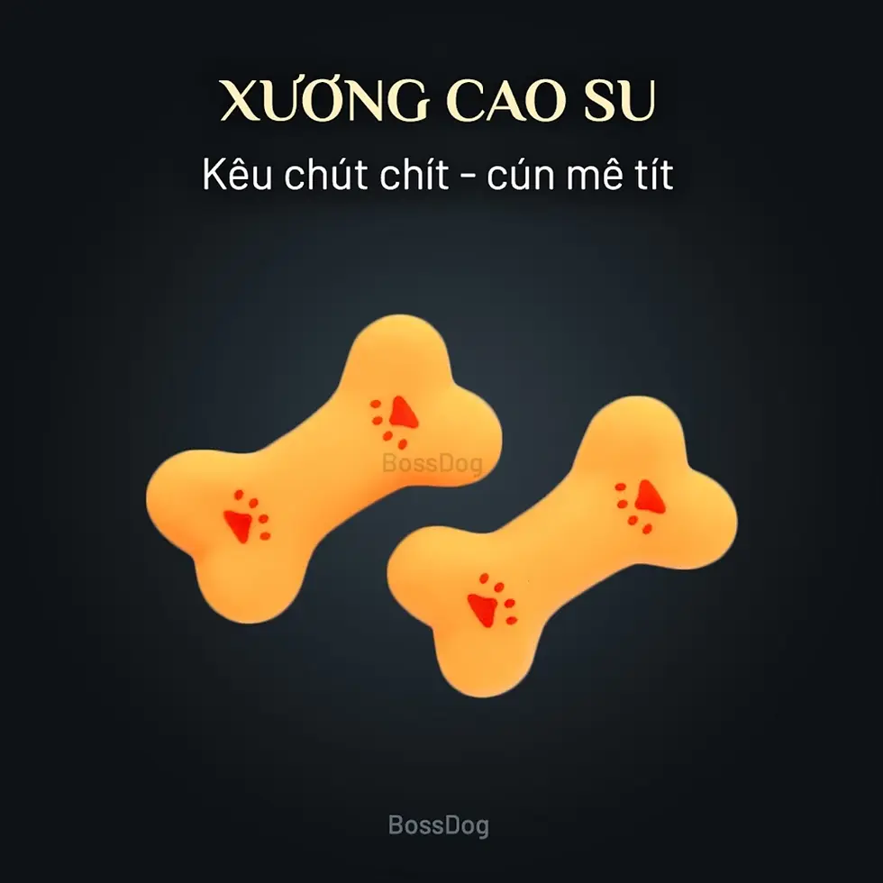 Thumbnail: Xương cao su đồ chơi chó mèo con - Xương nhỏ kêu chíp chíp | BossDog