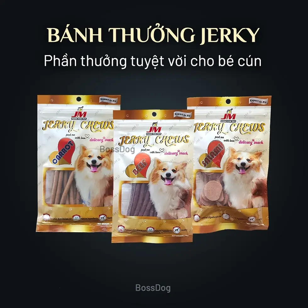 Bánh thưởng cho chó JerHigh Chews - Snack thưởng cho thú cưng | BossDog