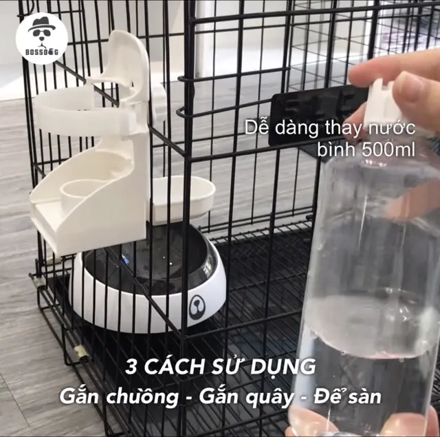 Thumbnail: Bình nước gắn chuồng cho chó cưng | BossDog