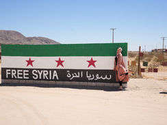 Free syria sign on the way to Las Vegas