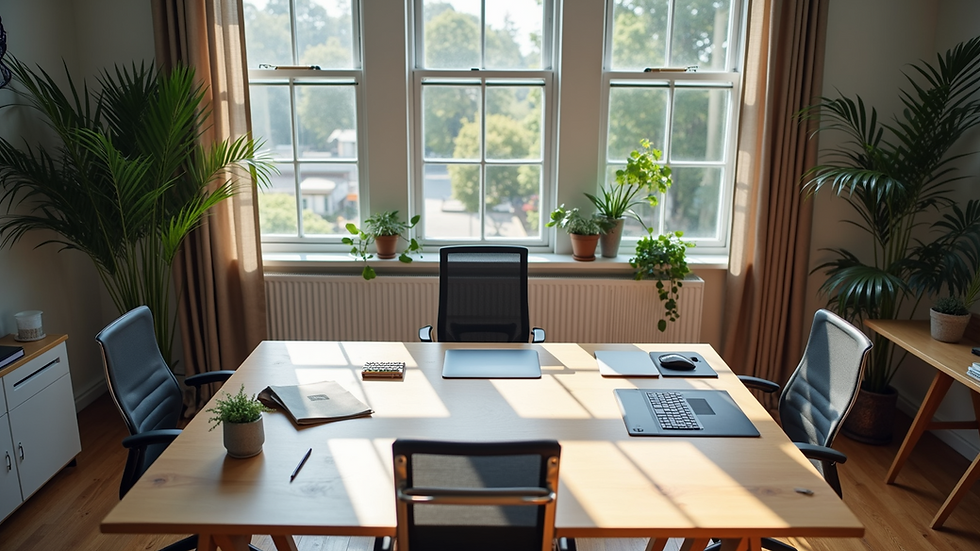 High angle view of an office workspace for web design