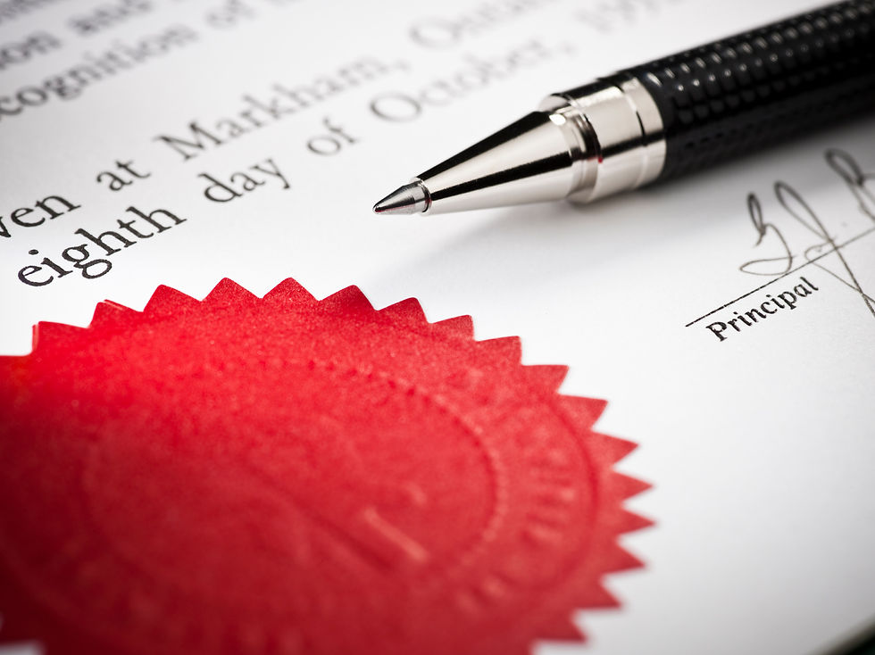 Image of a signature on paper