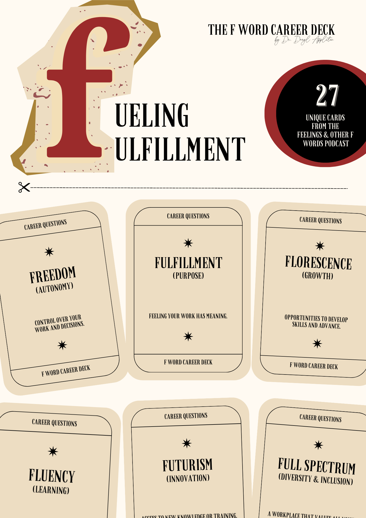 The F-Word Career Deck by Dr. Daryl Appleton