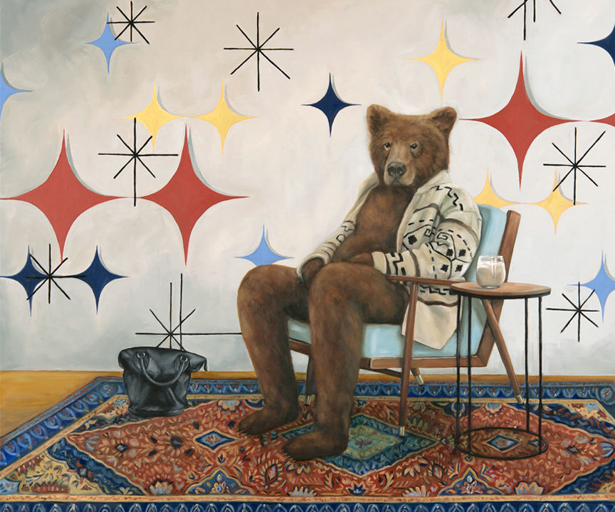 Thumbnail: The Bear Lebowski Signed and Matted Print