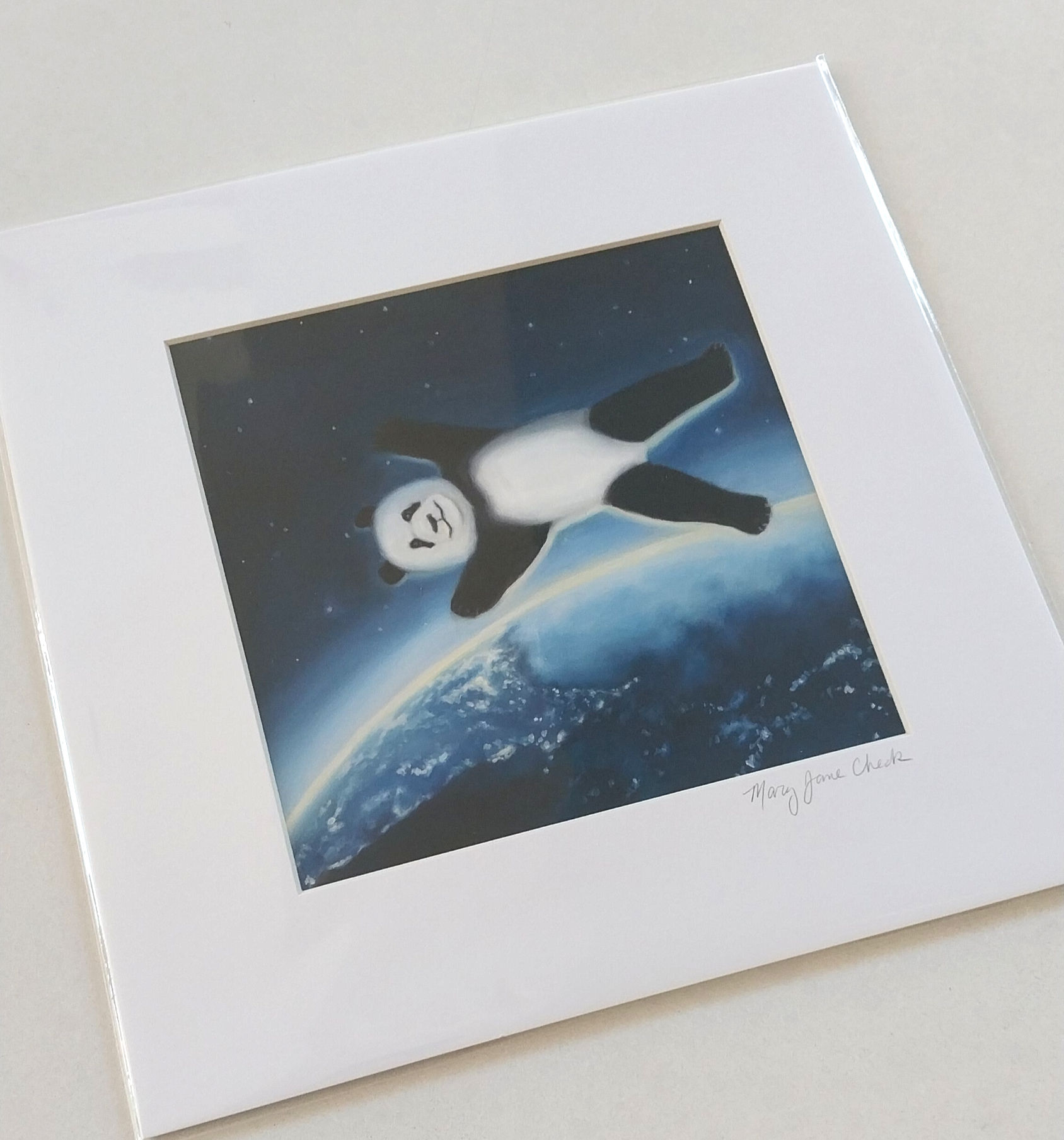 We Are All Just Floating in Space Signed and Matted Print