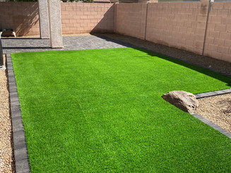 Paver & Synthetic Grass Combination
