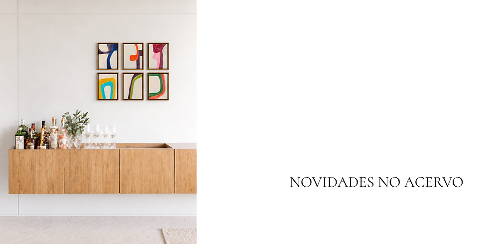 Novidades no acervo — obras de Hanna Dank em ambiente