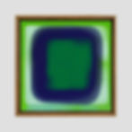 Quadro em verde e azul escuro com bordas suavemente desfocadas