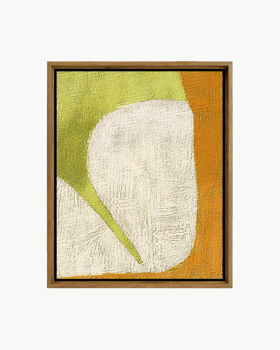 quadro verde, laranja e off