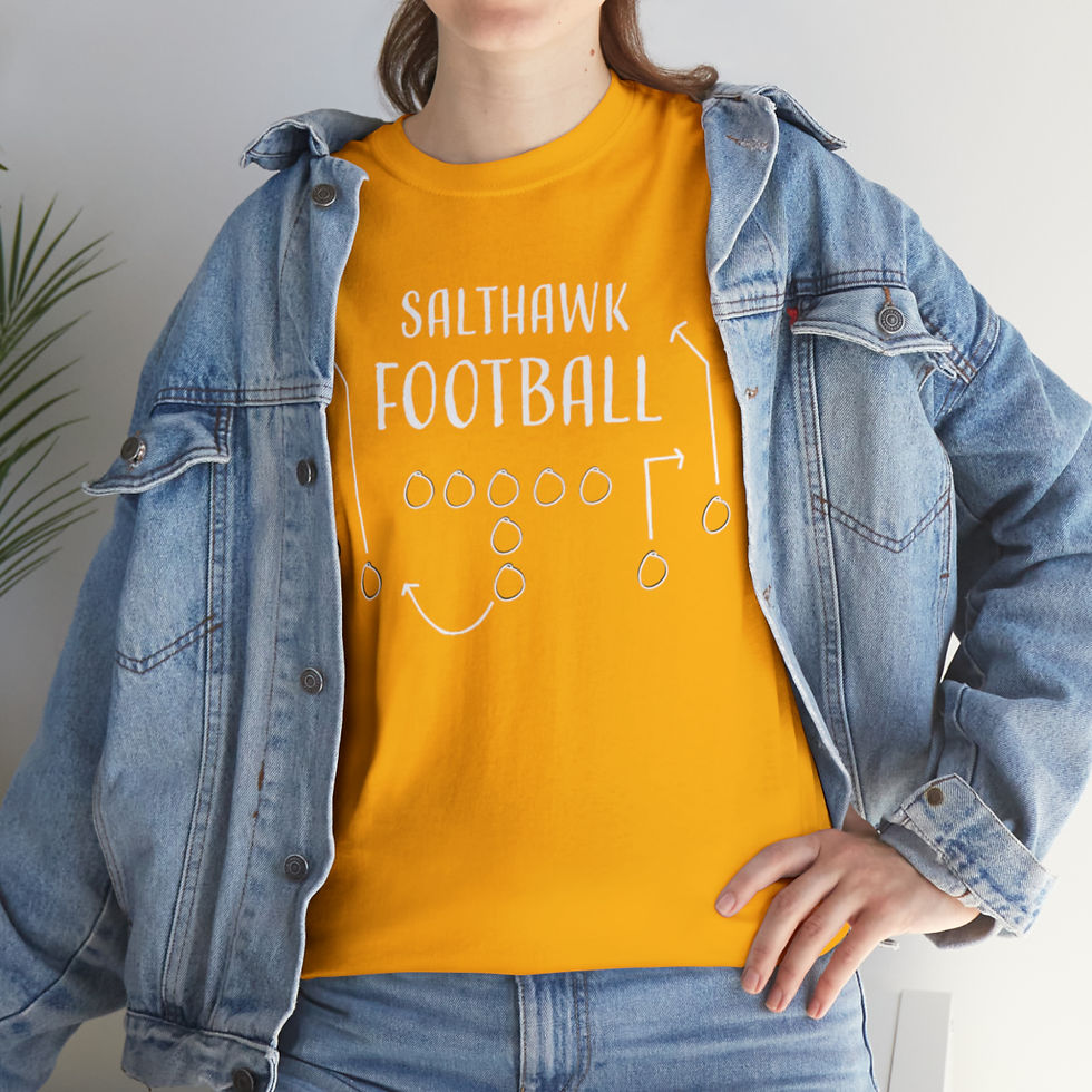 Thumbnail: Hutchinson High school Salthawks Football Play - Unisex Heavy Cotton Tee