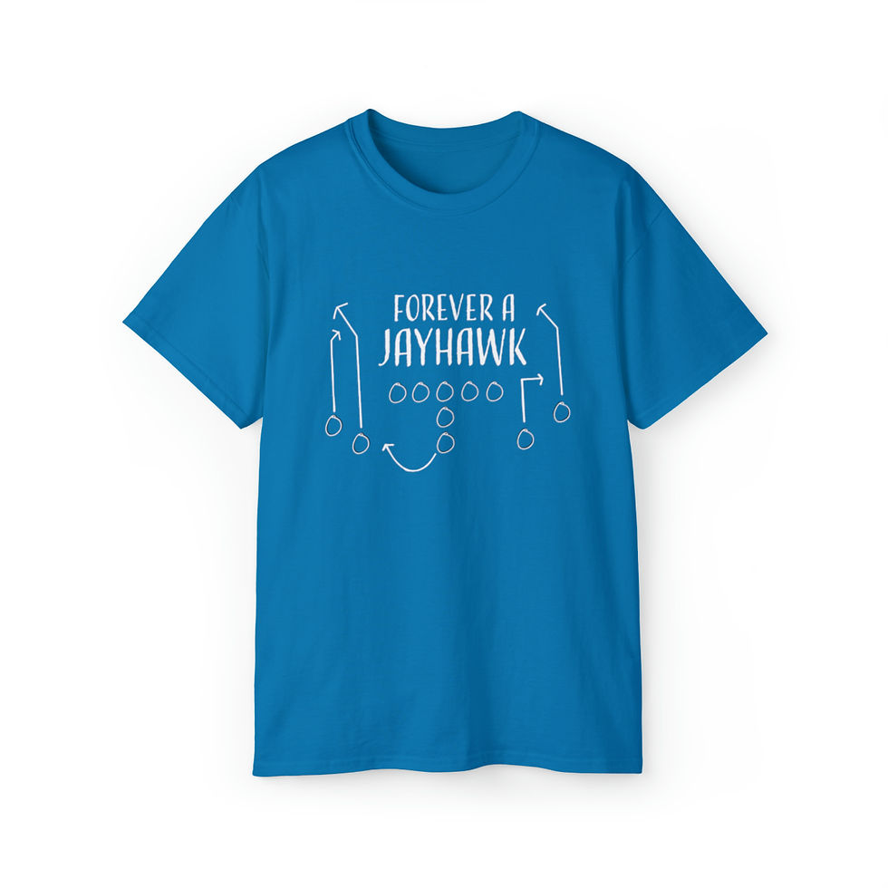 Thumbnail: Forever A Jayhawk Kansas Football Play - Unisex Ultra Cotton Tee