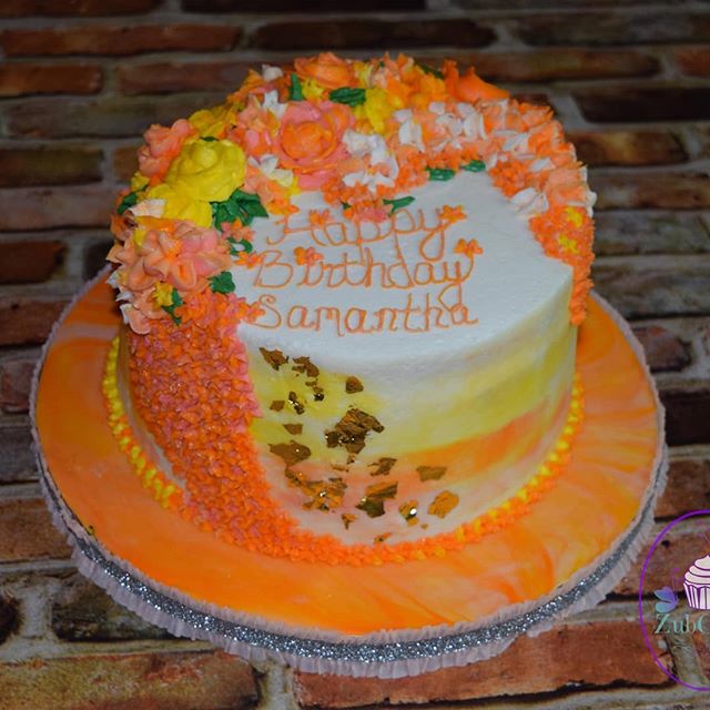 Lemon, lime, and orange layered cakes, w