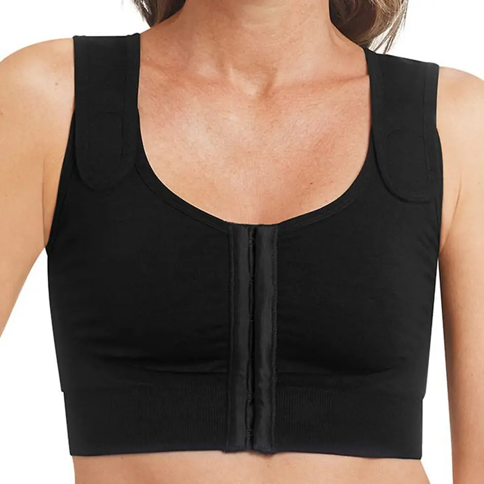 Thumbnail: Amoena Sina Seamless Surgical Bra - Medium Compression