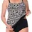 Thumbnail: Amoena Salta Blouson Swim Top - Black / Off-White