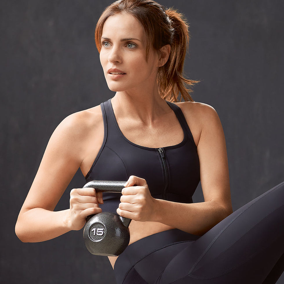 Thumbnail: Amoena Gloria Non-Wired Front Closure Sports Bra - Black
