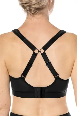 Thumbnail: Amoena Jolie Non-Wired Sports Bra - Black / Grey