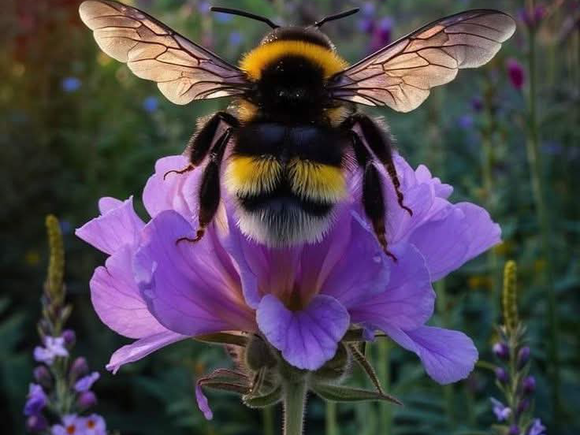 Big bee on a flower
