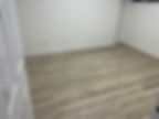 Renovated room with new flooring