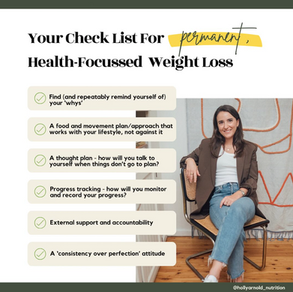 Your Checklist For Sustainable Weight Loss