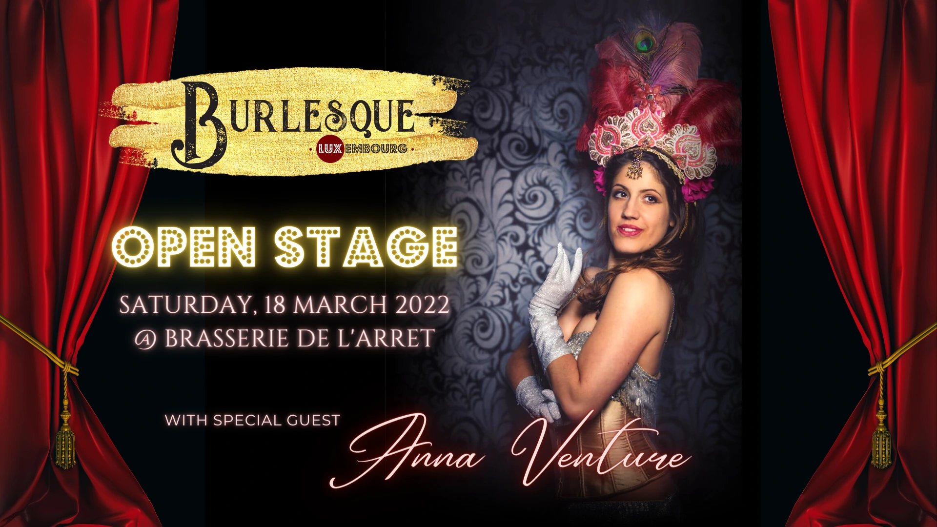 ***SOLD OUT***Burlesque Luxembourg Open Stage - March 2023