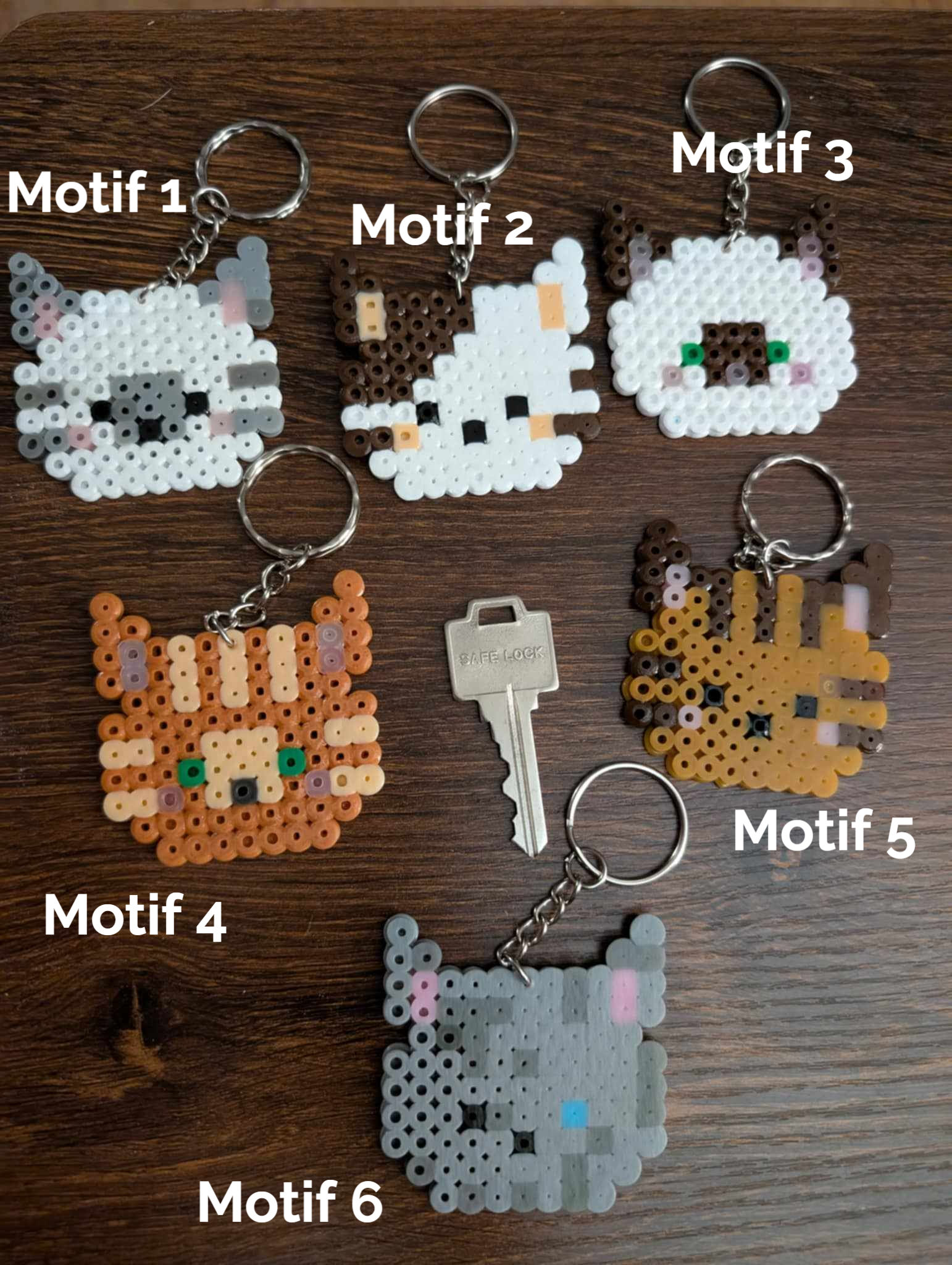 Portes clés en perles fusibles