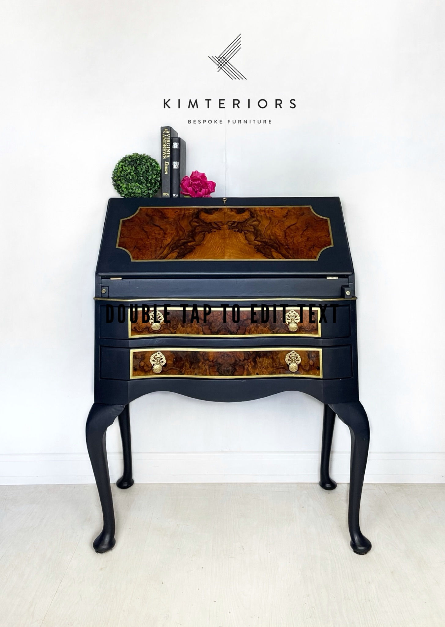 Gold & Navy Blue Bureau