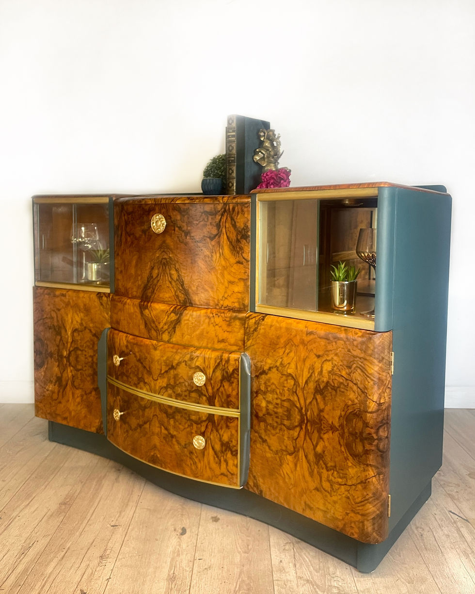Thumbnail: Beautility Cocktail Cabinet in Green and Gold