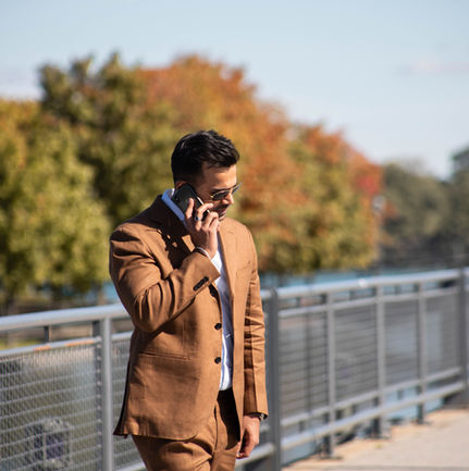 Solo male model in a suit photgraphed by corazon Paris