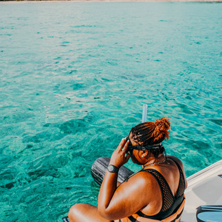 about to snorkel in Tulum Mexico