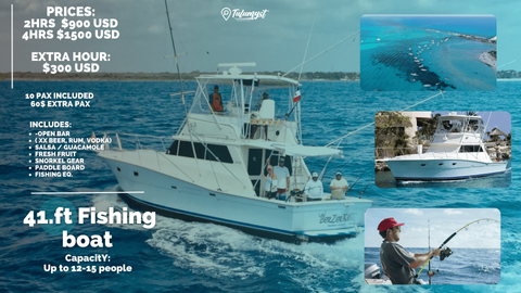 41 fishing boat available for rent in Tulum