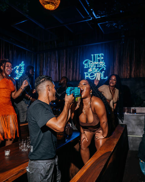 M tulum lounge pool party by black in Tulum every sunday, sundaze pool party in tulum cent