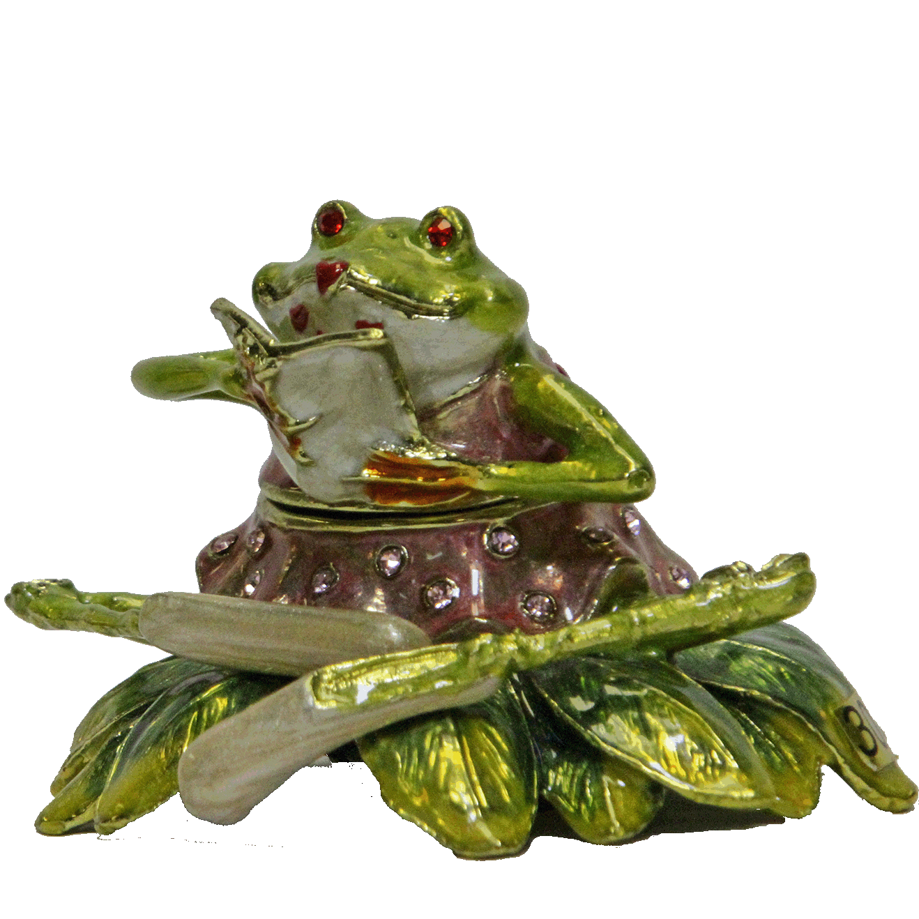 Cheeky frog enamel box