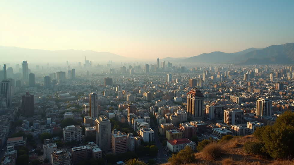 Vista panorámica de la Ciudad de México con edificios emblemáticos