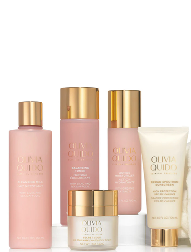 olivia quido glutathione Secret Pearl Dark Spot & Anti-Aging Serum radiance at home Beauty Queen Skincare Kit |