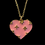 Thumbnail: Necklace Heart/Stars Pink Enamel Charm