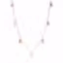 Sterling silver and gold vermeil chain necklace, with rainbow coloured cubic zirconia droplets