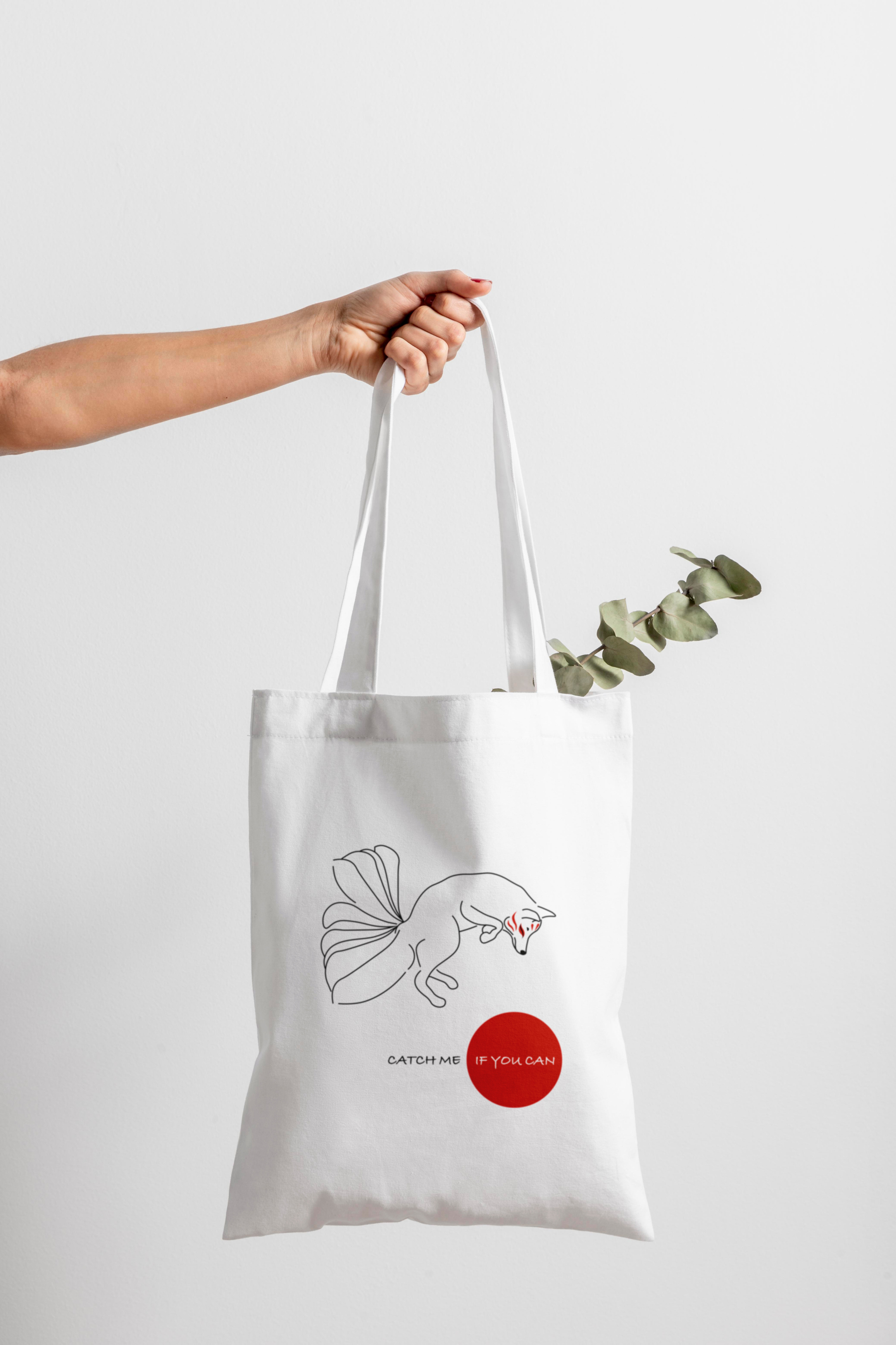 Baumwolltasche " Catch me if you can"