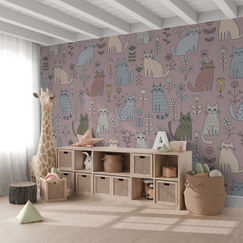 A selection of vector illustrated repeat patterns with the theme or an animal or insect. The pattern come in multiple colours and each has at least one other colour way