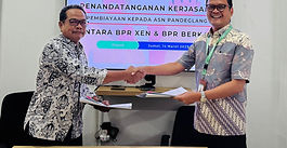Penandatanganan Kerja Sama Pembiayaan untuk ASN Pandeglang antara BPR Xen dan BPR Berkah