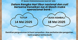 Pengumuman Jadwal Operasional Xen Bank dalam Rangka Libur Kenaikan Isa Al Masih 2025