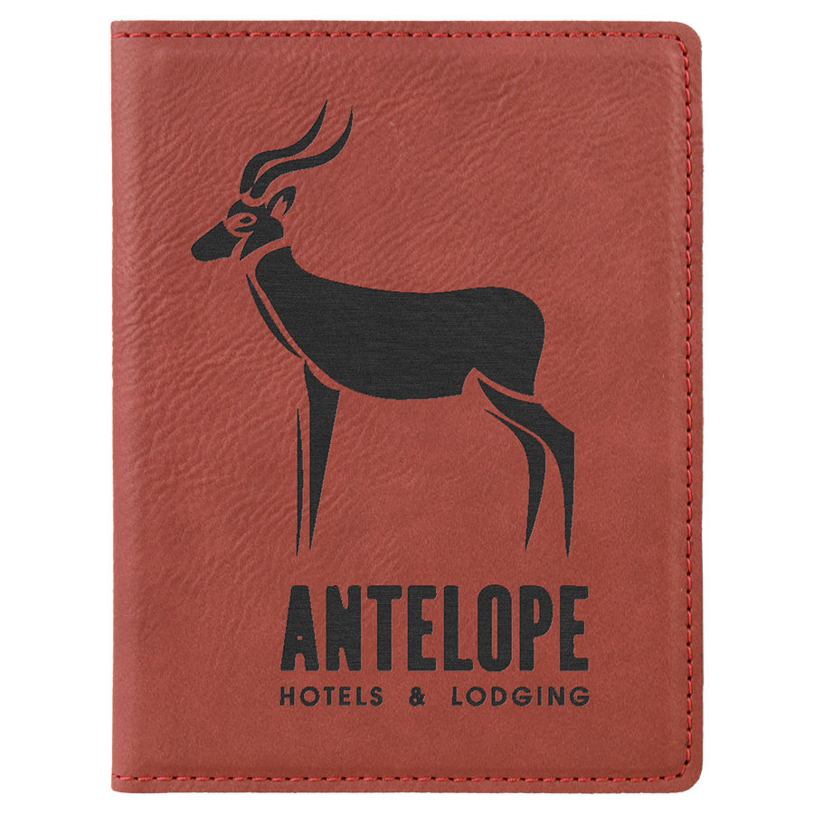 Rose Laserable Leatherette Passport Hold