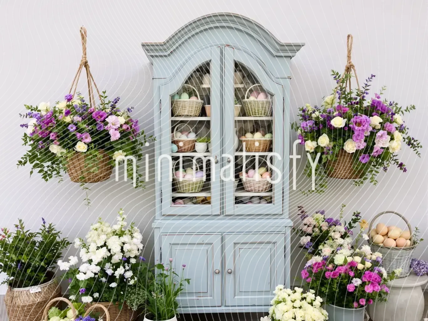 Cenário colorido com flores, cenário de estúdio