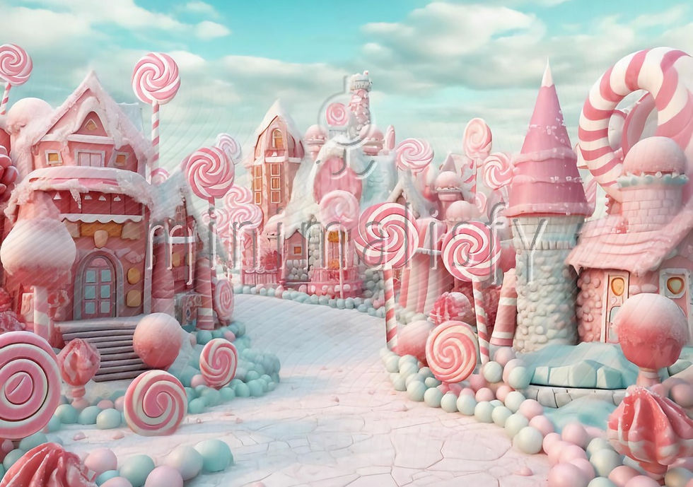 Şeker Rüyası Parti Arka Planı Stüdyo Fonu