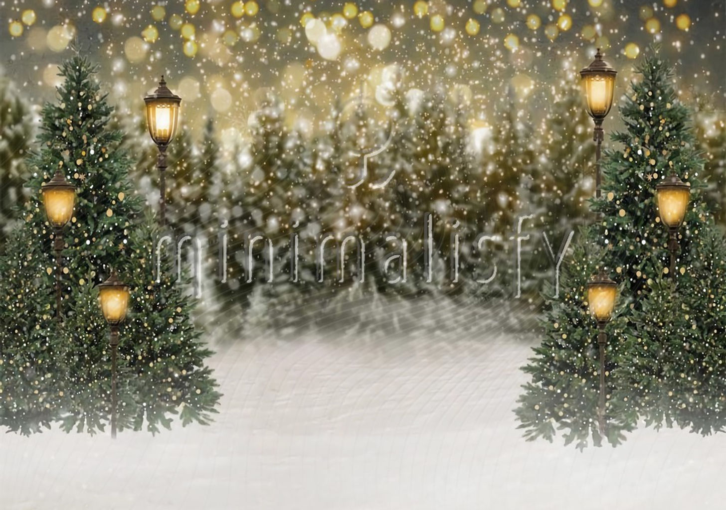 Masalsı Kış Ormanı ve Noel Işıkları Stüdyo Fonu