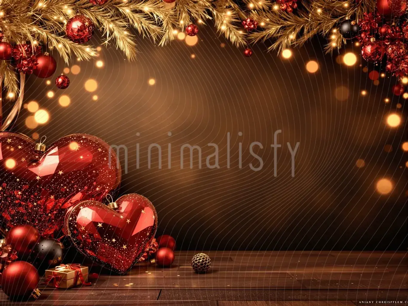 Işıltılı Kalpler ve Çam Ağaçları Arka Plan, , Stüdyo Fonu